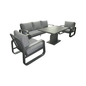 Babingley Outdoor Lounge Set With Height Adjustable Table