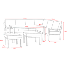 Load image into Gallery viewer, Titchwell Outdoor Corner Set with Standard Table
