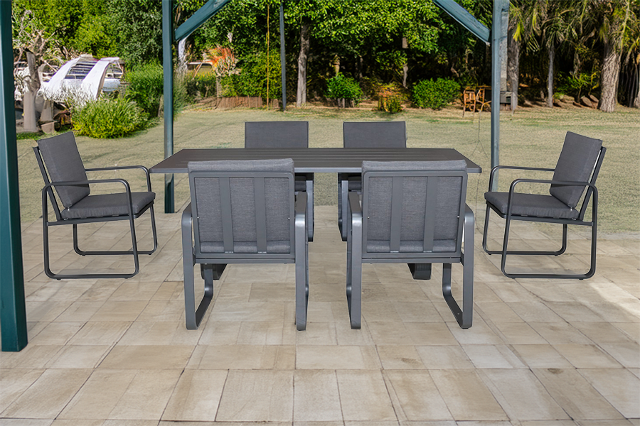 Babingley Outdoor 6 Seat Dining Set  180cm