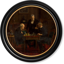 Load image into Gallery viewer, c.1876 The Chess Players - Thomas Eakins - Round Frame
