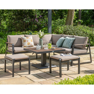 Hemsby Mini Outdoor Corner Set With Height Adjustable Table