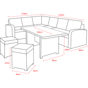 Longbeach Outdoor Corner Set