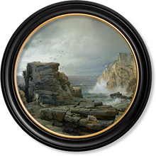 Load image into Gallery viewer, c.1877 Rocky Coast - Round Frame
