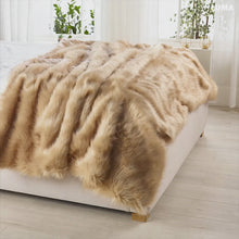 Load and play video in Gallery viewer, Katrina Hampton Luxury Sahara Faux Fur Throw
