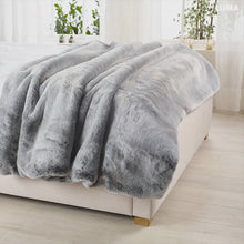 Load and play video in Gallery viewer, Katrina Hampton Luxury Alaska Fox Faux Fur Throw
