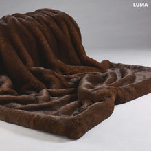 Load and play video in Gallery viewer, Katrina Hampton Luxury Brown Bear Faux Fur Throw
