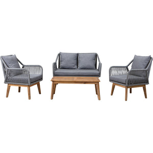 Outdoor Conversation Set with 2 Chairs and a Sofa