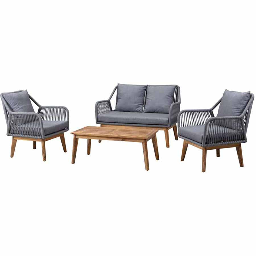 Outdoor Conversation Set with 2 Chairs and a Sofa
