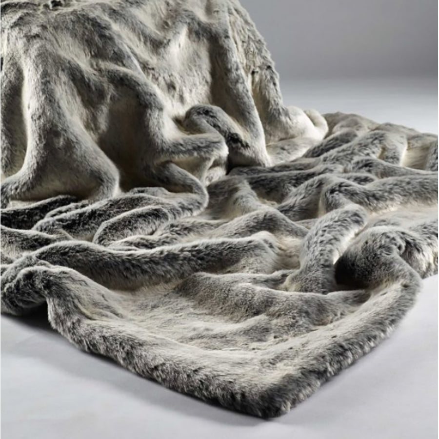 Katrina Hampton Luxury Alaska Fox Faux Fur Throw