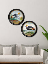 Load image into Gallery viewer, Audubon Style Cranes in Round Frame Prints
