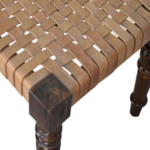 Load image into Gallery viewer, Woven Leather Footstool
