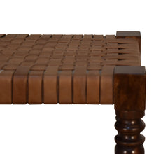 Load image into Gallery viewer, Woven Leather Footstool
