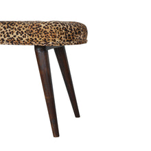 Load image into Gallery viewer, Leopard Print Deep Button Bench
