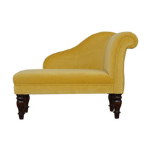 Load image into Gallery viewer, Mustard Velvet Chaise
