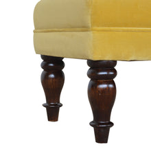 Load image into Gallery viewer, Mustard Velvet Chaise
