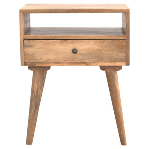 Solid Mango Wood Bedside with Open Slot