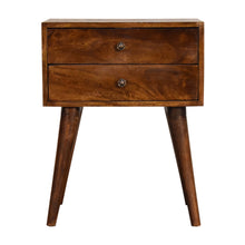 Load image into Gallery viewer, Chestnut Modern Solid Wood Bedside Table
