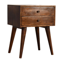 Load image into Gallery viewer, Chestnut Modern Solid Wood Bedside Table
