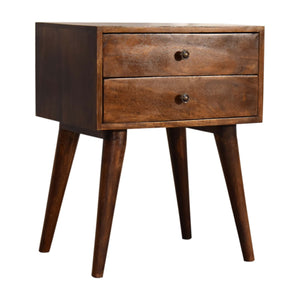 Chestnut Modern Solid Wood Bedside Table