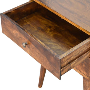 Chestnut Modern Solid Wood Bedside Table