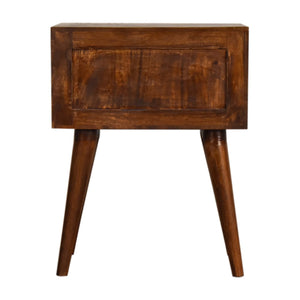 Chestnut Modern Solid Wood Bedside Table