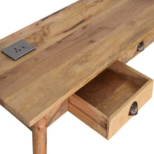 Load image into Gallery viewer, Nordic Style Writing Desk with 2 Drawers and Cable access
