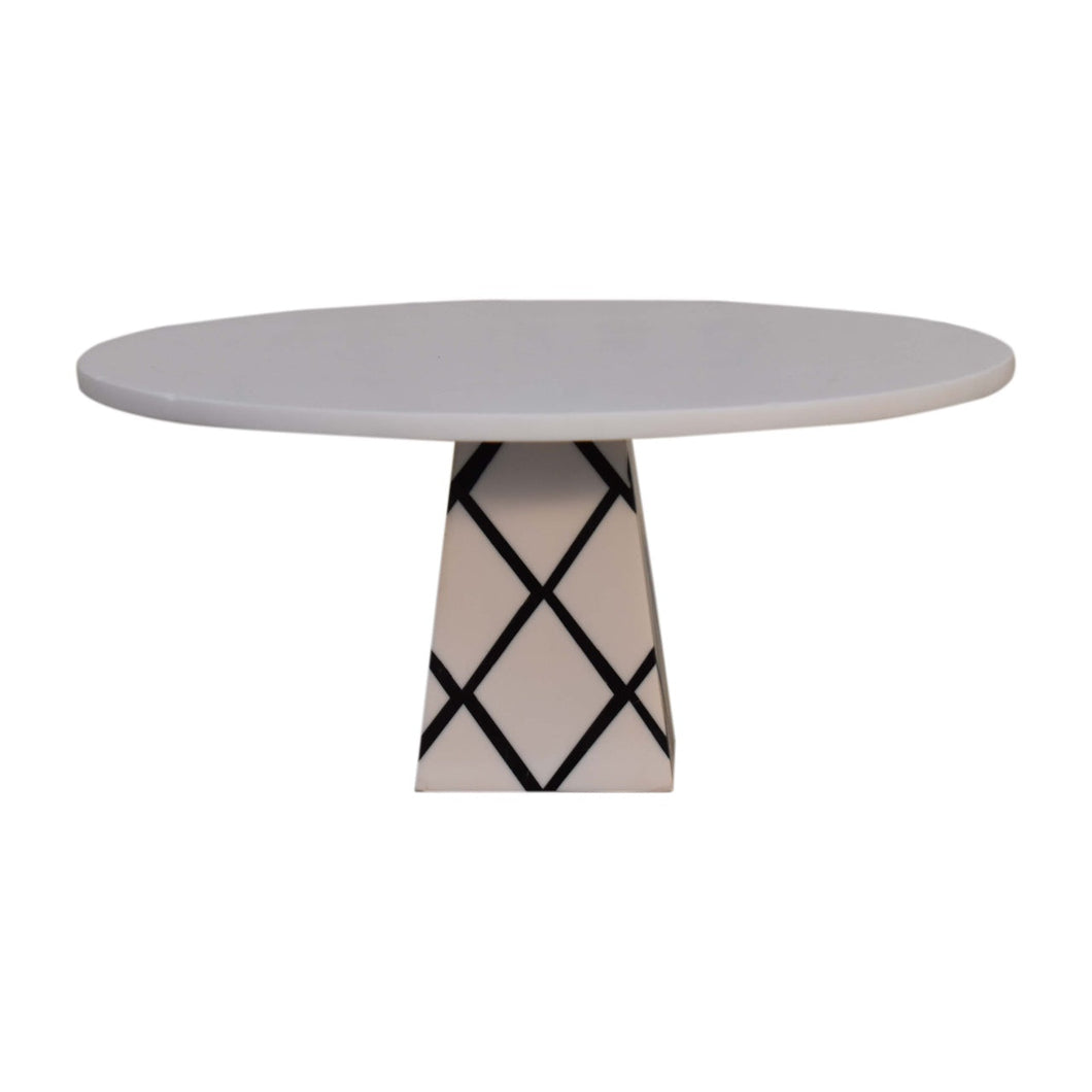 White Cross Base Resin Cake Stand