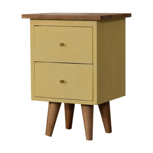 Yellow Hand Painted Bedside Table