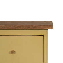 Load image into Gallery viewer, Yellow Hand Painted Bedside Table
