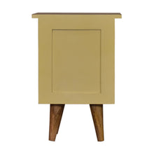 Load image into Gallery viewer, Yellow Hand Painted Bedside Table
