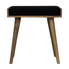 Load image into Gallery viewer, Black Velvet Tray Style Footstool
