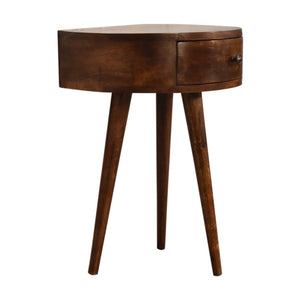 Chestnut Semi Circle Bedside Table