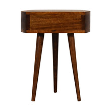 Load image into Gallery viewer, Chestnut Semi Circle Bedside Table
