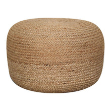 Load image into Gallery viewer, Natural Jute Pouffe
