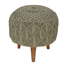 Load image into Gallery viewer, Crotchet Sea Green Footstool
