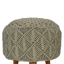 Load image into Gallery viewer, Crotchet Sea Green Footstool
