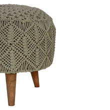 Load image into Gallery viewer, Crotchet Sea Green Footstool
