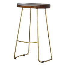 Load image into Gallery viewer, Gold Iron Bar Stool
