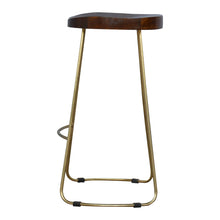 Load image into Gallery viewer, Gold Iron Bar Stool
