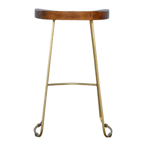 Gold Iron Bar Stool