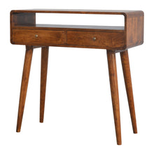 Load image into Gallery viewer, Curved Chestnut Console Table
