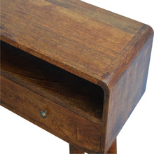 Load image into Gallery viewer, Curved Chestnut Console Table
