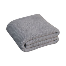 Load image into Gallery viewer, Grey Knitted Throw - Double Bed Size
