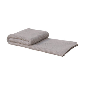 Grey Knitted Throw - Double Bed Size