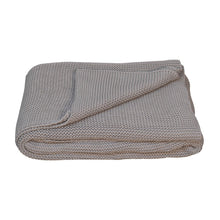 Load image into Gallery viewer, Grey Knitted Throw - Double Bed Size
