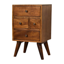 Load image into Gallery viewer, Chestnut Nordic Style 4 Drawer Multi Bedside Table
