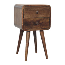 Load image into Gallery viewer, Mini Curved Grey Washed Bedside Table
