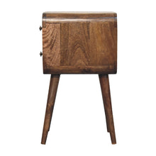 Load image into Gallery viewer, Mini Curved Grey Washed Bedside Table
