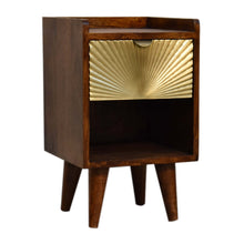 Load image into Gallery viewer, Mini Manila Gold 1 Drawer Bedside Table
