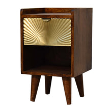 Load image into Gallery viewer, Mini Manila Gold 1 Drawer Bedside Table
